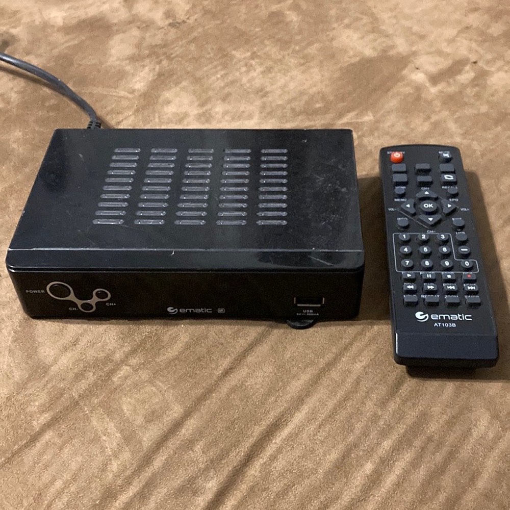 Ematic AT103B: Digital TV Converter Box w/ Recording, Playback, Parental Control